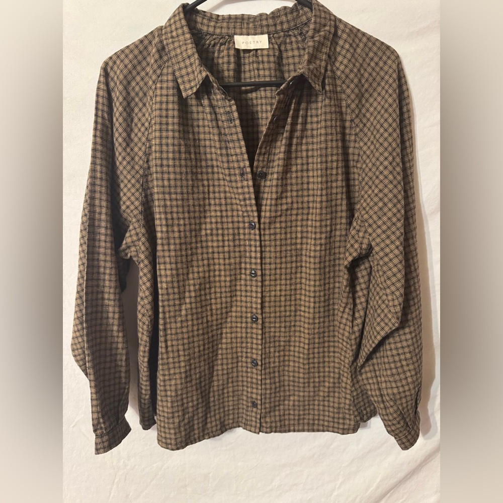 Poetry Brown Checkered Shirt
